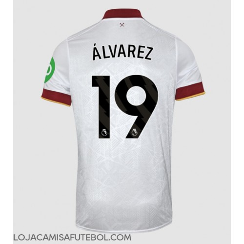 Camisa de Futebol West Ham United Edson Alvarez #19 Equipamento Alternativo 2024-25 Manga Curta